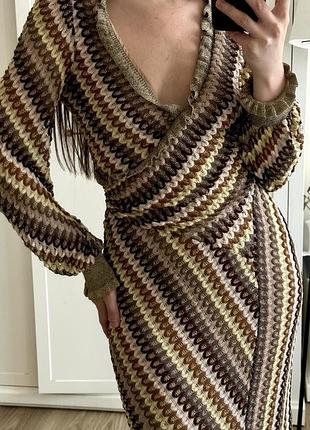 Жіноча сукня missoni подіумна колекція різнокольорова віскоза шовк