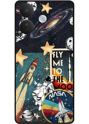 Силіконовий чохол бампер для xiaomi redmi note 17 pro з малюнком галактика nasa