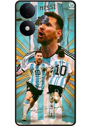 Силиконовый бампер чехол для xiaomi redmi note 17 с рисунком messi аргентина месси