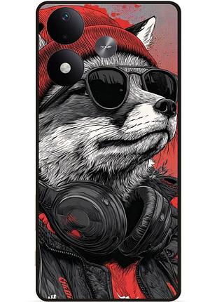 Силіконовий чохол бампер для xiaomi redmi note 17 з малюнком енот
