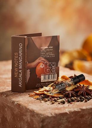 Парфюмированный пробник new notes akigala mandarino extrait de parfum, 2 ml