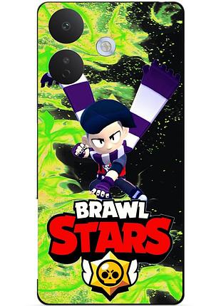 Силіконовий бампер чохол для xiaomi redmi note 17 pro з героєм бравл едгар brawl