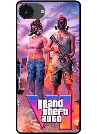 Силиконовый чехол бампер для iphone 16e gta гта