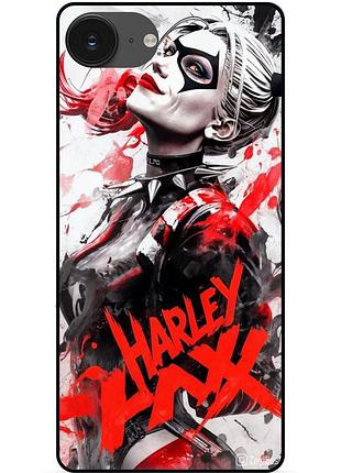 Чехол силиконовый бампер для iphone 17e с рисунком harley quinn харли квинн joker