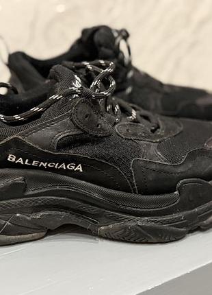 Кросівки жіночі balenciaga чорні, довжина устілки 23 см