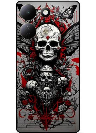 Силиконовый чехол для xiaomi redmi 17 с рисунком череп скелет