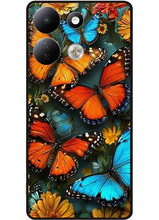 Силіконовий бампер чохол для xiaomi redmi 17 з малюнком метелики бабочки