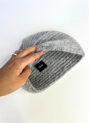 Шапка жіноча сіра  asos 2