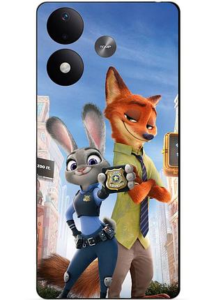 Чехол силиконовый бампер для xiaomi redmi note 17 с рисунком джуди зверополис zootopia
