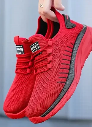 Кросівки чоловічі fashion sport червоні текстильні