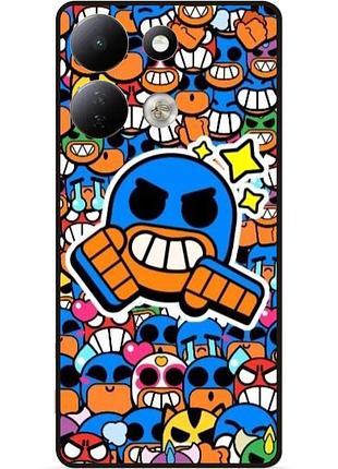 Силиконовый бампер чехол для xiaomi redmi 17 стикеры бравл эль примо brawl