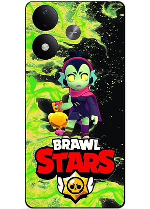 Чехол силиконовый бампер для xiaomi redmi note 17 с героем бравл виллоу brawl