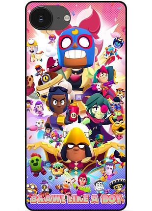 Силіконовий чохол бампер для iphone 16e з малюнком brawl like a boy бравл