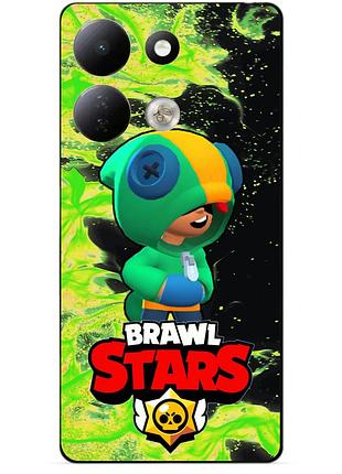 Силіконовий бампер чохол для xiaomi redmi 17 з героєм бравл леон бравл brawl
