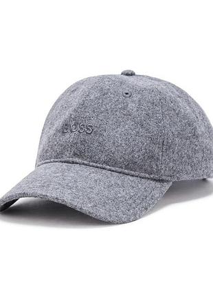 Бейсболка boss сіра tonal logo wool hat