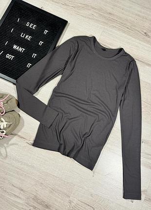 Лонгслив в рубчик uniqlo