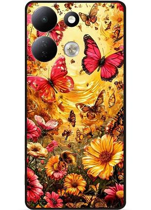 Силіконовий чохол бампер для xiaomi redmi 17 з малюнком бабочки метелики