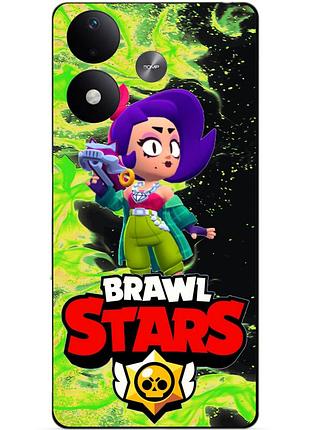 Силіконовий бампер чохол для xiaomi redmi note 17 з героєм бравл лола brawl