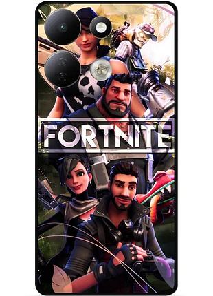 Силиконовый чехол бампер для xiaomi redmi 17 с картинкой фортнайт fortnite