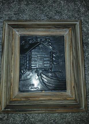 Картинка финальная суоми металл дерево 19.5×17.5см