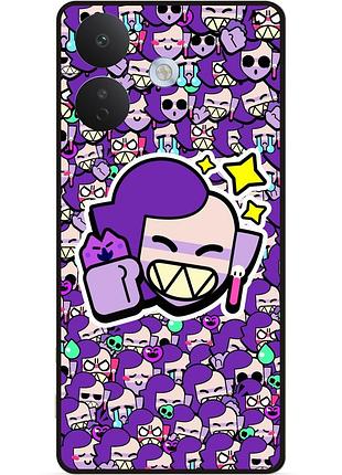 Силиконовый бампер чехол для xiaomi redmi note 17 pro стикеры бравл эмз brawl
