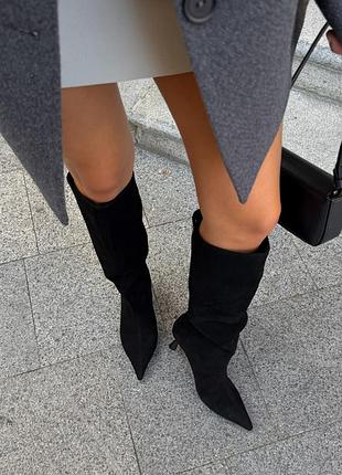 Высокие сапоги из натуральных материалов 5