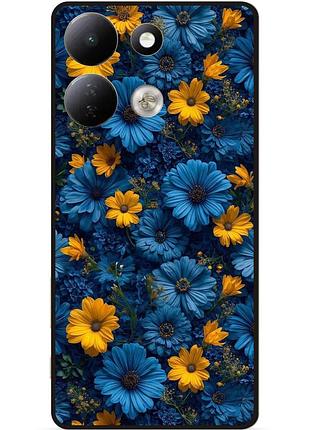 Силіконовий чохол бампер для xiaomi redmi 17 з малюнком квіти астри гербери