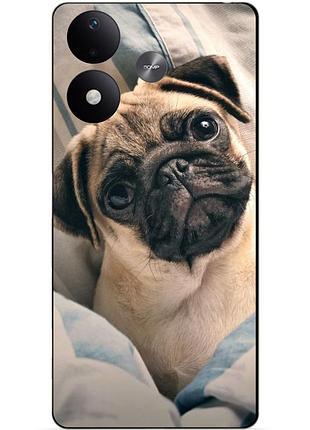 Силіконовий чохол бампер для xiaomi redmi note 17 з малюнком фото мопс