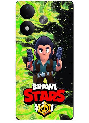 Чехол силиконовый бампер для xiaomi redmi note 17 с героем бравл кольт brawl