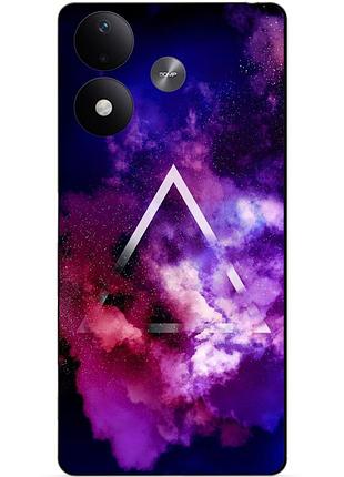 Силіконовий чохол бампер для xiaomi redmi note 17 з малюнком космос галактика