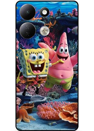 Силиконовый бампер чехол для xiaomi redmi 17 с рисунком sponge bob губка боб