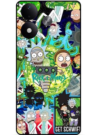Силіконовий чохол бампер для xiaomi redmi note 17 з малюнком rick and morty рік і морті