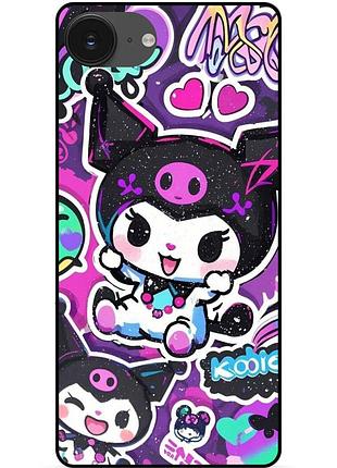 Силиконовый чехол для iphone 16e с рисунком kuromi куроми