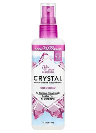 Спрей дезодорант crystal минеральный без запаха, без алюминия 118 мл