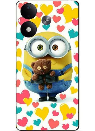 Силиконовый бампер чехол для xiaomi redmi note 17 с рисунком миньон боб minion