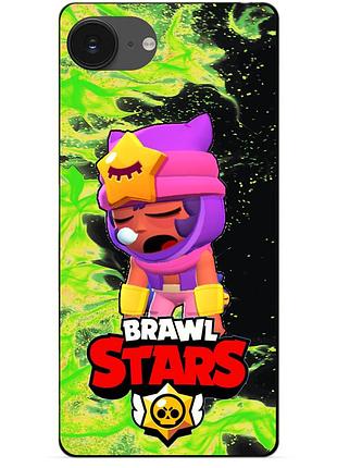 Чехол силиконовый бампер для iphone 16e с героем бравл сэнди brawl