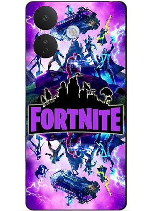 Силіконовий чохол бампер для xiaomi redmi note 17 pro з малюнком fortnite marvel фортнайт марвел