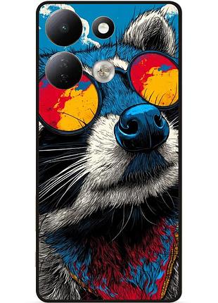 Силіконовий чохол бампер для xiaomi redmi 17 з малюнком енот поп-арт