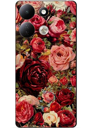 Силіконовий чохол бампер для xiaomi redmi 17 з малюнком червоні троянди квіти