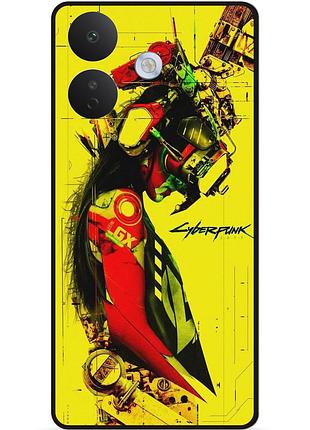 Силиконовый бампер чехол для xiaomi redmi note 17 pro игра cyberpunk