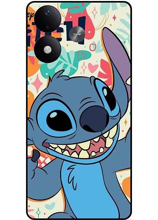 Силиконовый бампер чехол для xiaomi redmi note 17 с рисунком stitch стич
