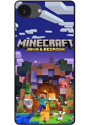 Силіконовий бампер чохол для iphone 17e з картинкою майнкрафт minecraft