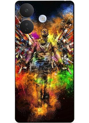 Чехол силиконовый бампер для xiaomi redmi note 17 pro с рисунком воин контр-страйк counter-strike