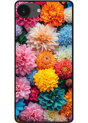 Силіконовий чохол бампер для iphone 17e з малюнком квіти георгини