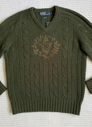 Светр пуловер чоловічий з вовни polo ralph lauren, m