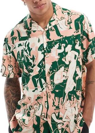 Стильна крутезна чоловіча сорочка вільного крою від asos design.