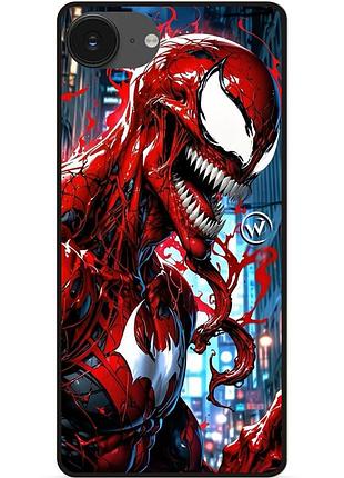 Чехол силиконовый бампер для iphone 16e с рисунком веном venom карнаж