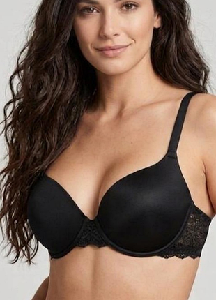 Новый черный гладкий безшовный бюстгальтер yamamay (италия) 85c 85b пуш-ап
