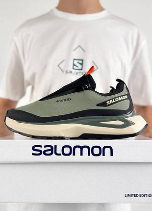 Термо кросівки salomon odyssey elmt advanced gtx olive black beige