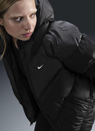 Оригинальн! сша! женский пуховик nike windpuffer storm-fit loose jacket black hf7865-010 теплая куртка